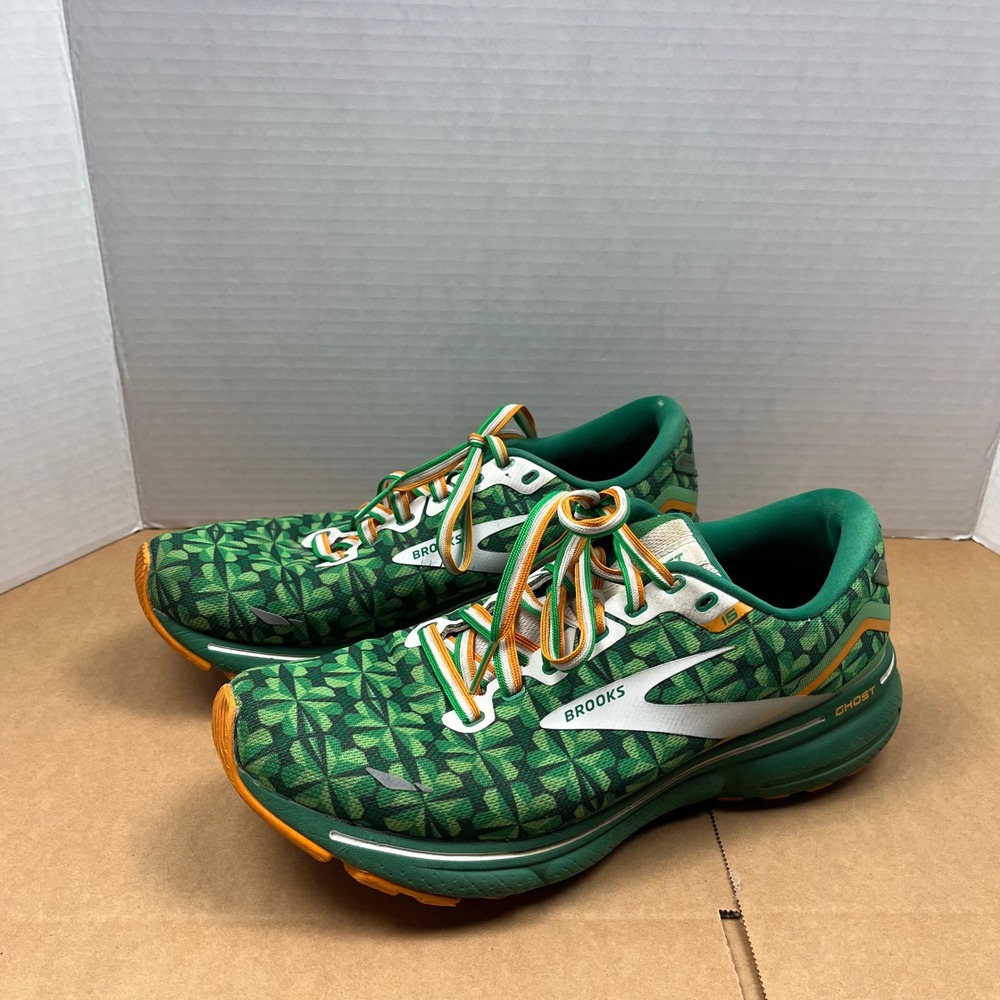 Brooks Ghost 15 Shamrock St Patricks Day Running Shoes Mens 9.5 Green